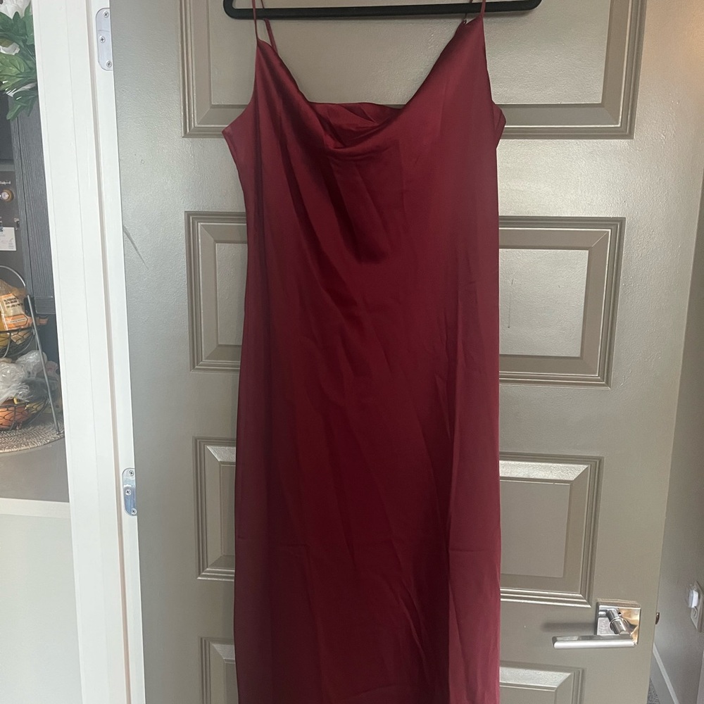 Banana Republic Elegant Burgundy Slip Dress